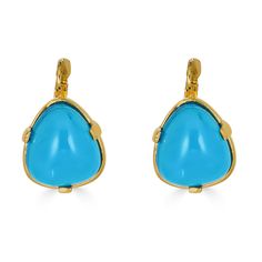 Our Kenneth Jay Lane Aqua Glass Cabochon Nugget Earrings are the perfect earrings for day to day. These beautiful Aqua glass earrings are an easy addition to any look. Gold plated and set on a Eurowire these are a must have. Please note the stone is transparent not matte. Transparent Glass Gold Plated Eurowire SKU: KJL-1AQER Nugget Earrings, Aqua Glass, Wire Earrings, To Day, Kenneth Jay Lane, Glass Earrings, Jay, Gold Plate, Bangles