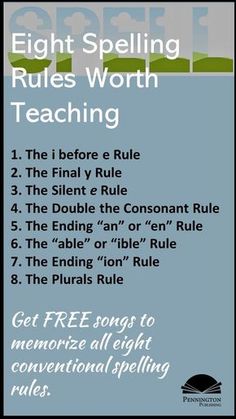 the cover for eight spelling rules worth teaching