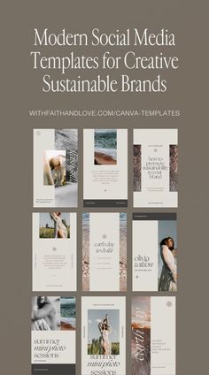 the cover of modern social media templates for creative brand