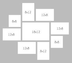 the numbers are arranged in squares to make it look like they have been placed on top of each other