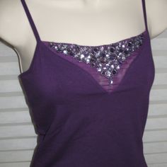 Brand New In Original Vs Monogrammed Plastic Bag With Most Tags.186414. Victoria's Secret $50 Purple Jeweled Beaded Bra Top Cami Tank Top Xs. Victoria’s Secret Presents Purple Sequined & Beaded Trim Tank Top. Grey Beads And Clear Sequins Add Subtle Details To A Wardrobe Basic. Adjustable Straps. Shelf Bra. Color: Purple Size: Xs With Approximate Measurements: 20" Shoulder To Hem; Bust: 28” Before Stretch. Fabric Content; Imported Cotton/Spandex Retail Price: $50 Purple Mcbling, Beaded Bra, Mcbling Fashion, Purple Bras, Sublimation Ideas, Grey Beads, Dream Style, Beaded Trim, Bra Top