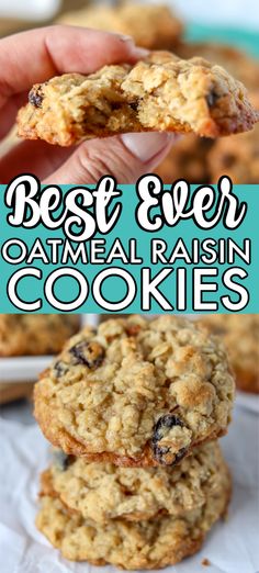 the best ever oatmeal raisin cookies are made with only 3 ingredients