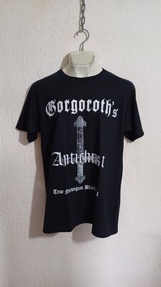 GORGOROTH ANTICHRIST T-SHIRT New Gorgoroth T-Shirt High Quality We'll shipping worldwide. Shipping time range. United States = 20-25 business days Rest of the world = 25-30 business days Black Metal, Halloween Shopping, Tee Shirt, Favorite Outfit, Tee Shirts, Adult Outfits, United States, T-shirt, Tops & Tees