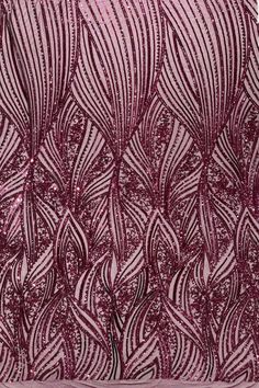 Curvy Line Design Sequins Fabric This incredible fabric features a gorgeous curvy pattern created with shiny... Geometric Feather, Dear Costume, Lace Prom Gown, Tables Decorations, Wing Design, Sequins Fabric, Night Gowns, Feather Wings, Elegant Prom Dresses