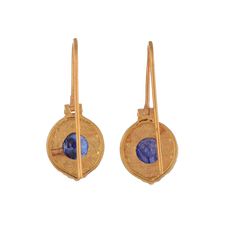 Blue Sapphire Vermeil 14K Gold Over Sterling Silver Earring 925 Silver = 4.65 gm. Blue Sapphire = 2.80 ct. Blue Sapphire is the birthstone for September and is a symbol of heaven. The beautiful earring measures to be 1.00 inches long including the wire and 0.50 inches wide at its maximum points. The earrings have been made by a team of highly trained and skilled artisans. What is Vermeil 14K Gold? It is a thick layer of 14K Gold plating on 925 Sterling Silver. If for any reason you are not compl Blue Tanzanite Round Earrings, Yellow Gold Tanzanite Jewelry With Matching Earrings, Blue Bezel Set Earrings For Formal Occasions, Tanzanite Yellow Gold Earrings For Anniversary, Yellow Gold Tanzanite Earrings For Anniversary, Round Tanzanite Earrings For Anniversary, Tanzanite Earrings For Anniversary, Tanzanite Round Earrings As Gifts, 14k Gold Sapphire Birthstone Earrings