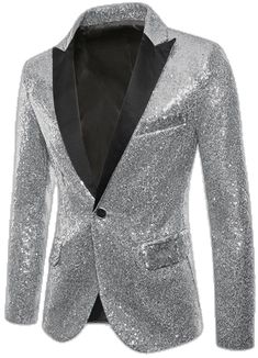 Sequin Suit, Disco Style, Sparkly Party, Sequin Blazer, Sports Coat, Lightweight Blazer, Slim Fit Jackets, Peak Lapel, Striped Blazer