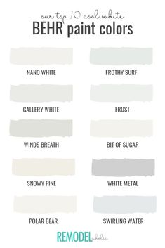 the different shades of paint that are used to create this color scheme for your home