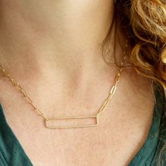 This necklace will be the sidekick you always wanted. Helping you kick ass with confidence during the work day and then keeping you looking great all Friday night. Sexy, sturdy, and not the least bit fussy, this minimalist and geometric design with edgy sophistication will instantly become your go-to necklace. A luxuriously chunky paperclip chain create a sophisticated look and it combines seamlessly with its hammered rectangle pendant. Perfect for layering but significant enough to hold its own Everyday Box Chain Necklace With Rectangular Pendant, Modern Necklace With Rectangular Pendant And Box Chain, Rectangular Pendant Box Chain Necklace For Everyday, Everyday Rectangular Pendant Box Chain Necklace, Minimalist Rectangular Box Chain Jewelry, Modern Necklaces With Rectangular Pendant And Adjustable Chain, Modern Necklace With Adjustable Chain And Rectangular Pendant, Everyday Necklace With Delicate Chain And Rectangular Pendant, Everyday Chain Necklace With Rectangular Pendant