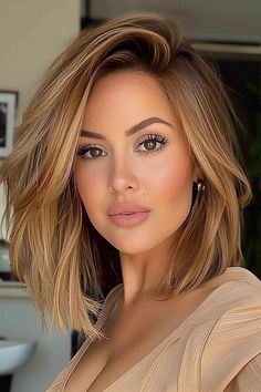 Κούρεμα Bob, Long Bob Hairstyles, Hair Color And Cut, Bob Haircuts, Medium Hair Cuts, Great Hair, Hair Dos, Gorgeous Hair