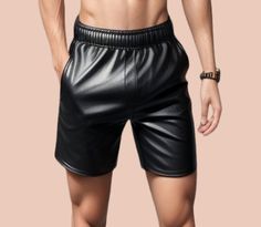 "📌 ITEM DETAILS: Discover our stylish skinny  leather shorts! Combining edgy charm with everyday comfort,this custom leather short are a must for your wardrobe. This real leather short increase the elegance with slimfit look , Leather short men looks stunning, Whether you're going casual or aiming for a bold look, these  work for every occasion. Made from real leather, they're durable and age beautifully ⚡ Features: 🔸Fully Lined ✂ SIZE: In order to provide you a perfect fit please provide us your following measurements in \"CUSTOM ORDER NOTES/ PERSONALIZATION\" so this product can be a perfect fit for you. 🛠 Measurements Required: ➡ Waist ➡Inseam ➡Thigh ➡Hip QUALITY: 100% Genuine Quality 📏 CUSTOM DESIGN: WE ACCEPT CUSTOM DESIGN. IF YOU HAVE ANY CUSTOM REQUIREMENTS IN YOUR MIND, JUST LE Short Cuir, Black Leather Shorts, Sheep Leather, Aging Beautifully, Leather Shorts, Leather Outfit, Classic Leather, Men Looks, Custom Leather