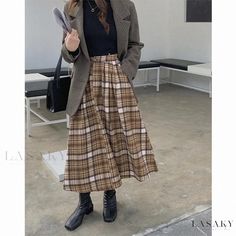 Lasaky - Bold High-Low Design Long Skirt for Women Unique Skirts Design, High Low Maxi Skirt, Grunge Skirt, Dark Academia Style, Unique Skirts, Ball Skirt, Academia Style, Stylish Skirts, Skirts Midi High Waisted