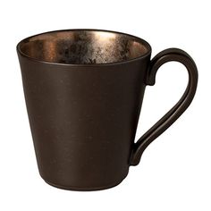 a brown cup with a handle is shown on a white background and there is no image to describe