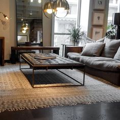 four hands oxford coffee table tufted large Leather Coffee Table With Shelf, Leather Coffee Table Rectangle, Leather Ottoman Coffee Table, Leather Cocktail Ottoman, Charcoal Sofa, Leather Coffee Table, Large Coffee Tables, Ottoman Coffee Table, Leather Ottoman