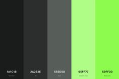 the color scheme is green and black