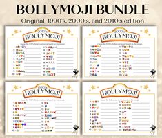 the bolly mojbi bundle is shown in four different colors and sizes, including one