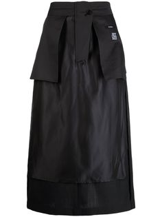 black wool logo patch to the front high waist front button and zip fastening two front patch pockets mid-length Black Midi Skirt, Straight Skirt, Black Wool, Mid Length, Inside Out, Patch Logo, Top Brands, Womens Bottoms, Midi Skirt