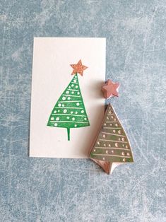 Pine Tree Rubber Stamp for Christmas Card, Woodland Stationery, Winter Ephemera, Xmass Star, Holiday Season, Winter Wonderland, Holly Night - Etsy Hand Carved Rubber, Small Business Gifts, Envelope Lettering, Tree Stamp, Paper Lovers, Card Making Supplies, Decorate Notebook, Rustic Christmas Tree, Holiday Projects