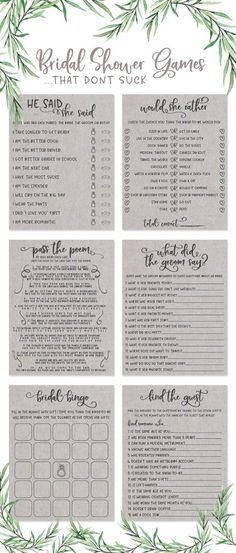 Bachelorette Party Bride, Wedding Games, Bridal Shower Party