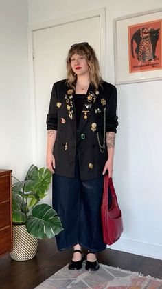 Winter Garden Party Outfit, Futch Aesthetic, Funky Work Outfits, Work Party Outfit, Garden Party Outfit, Blazer Outfits Casual, Ny Style, Who Wore It Better