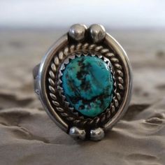 This is a stunning collection of Silver Turquoise Rings created by Tully Sam. Handcrafted around 1974 with precision and care, this ring is the perfect addition to your jewelry collection. Bullhead City Az, Bullhead City, Turquoise Ring Silver, Turquoise Rings, Silver Turquoise, Rings Statement, Statement Rings, Silver Ring, Wedding Gifts