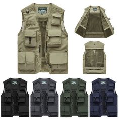 Spring Outdoor Vest Outerwear, Spring Outdoor Activities Vest Outerwear, Military Style Outdoor Vest Outerwear, Fall Outdoor Vest Outerwear, Outdoor Work Vest With Pockets For Fall, Khaki Vest For Outdoor Work, Winter Outdoor Work Vest Outerwear, Outdoor Winter Vest With Patch Pockets, Winter Outdoor Vest With Patch Pockets