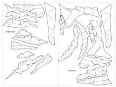 the paper model is shown with instructions for how to make an origami jet