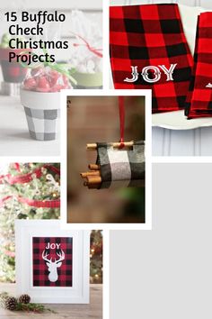 Step into a world of holiday cheer with our collection of 15 Buffalo Check Christmas Projects. Each project is a unique blend of tradition, style, and craftsmanship that will add a festive touch to your holiday season. Whether you're an expert DIY-er or just starting out, there's something for everyone! Buffalo Check Christmas, Holiday Home Decor, Buffalo Check, Christmas Projects, Kids Christmas