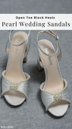 With luminous pearls and a graceful silhouette, these sandals are designed to make your wedding day truly special. Walk down the aisle with confidence and style. Photography: Laura Gordon Block Heel Wedding Shoes, Heels Pearl, Pearl Wedding Shoes, Trendy Bride, Pearl Shoes, Classic Brides, Wedding Shoes Heels, Wedding Sandals, Wedding Heels