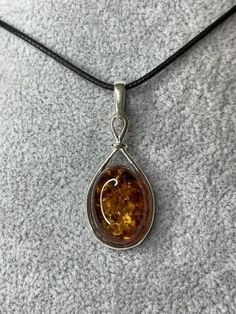 Genuine Baltic AMBER Stone PENDANT.Cognac Amber PENDANT with Sterling Silver 925 | eBay Oc Board, Amber Crystal, Amber Pendant, Natural Amber, Amber Necklace, Amber Stone, Baltic Amber, Stone Pendant, Gold Plated Sterling Silver