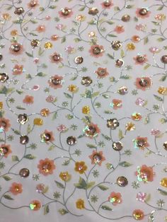 We offer a variety of fashion handmade fabric，those are widely use for wedding dress，garment and fashion cloth. we sell it by yard，our minimum order is 1 yards，and we always package it 15 yards for one roll，the width is about 125cm /48inch Material ： sequins ,mesh ,Rayon,polyester. Symmetrical embroidery floral pattern, with lovely flowers in the middle, scalloped border. You can also cut and use separately. Perfect for dress, tops, wedding veil. You can split the piece up and have one scalloped Embroidery Garment Design, Pink Sequin Fabric For Spring Festivals, Embroidered Sequin Fabric For Summer Wedding, Elegant Embroidered Fabric With Sequins For Spring, Elegant Spring Embroidered Fabric With Sequins, Glamorous Multicolor Sequin Fabric For Spring, Spring Festive Embroidered Fabric With Sequins, Spring Party Embroidered Fabric With Flower Shape, Pink Floral Print Embroidered Fabric For Party