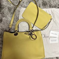 I’m Selling My Christian Dior Diorissmo Crossbody And Pouch Bag. Come With Dust Bag And Authenticity Card Only. 100% Authentic Guaranteed. I’m Wearing Diaper Bag Now So Trying To Clean My Closet For Formula All My Bags Are 100% Authentic. My Bags, Pouch Bag, Green Yellow, Christian Dior, Diaper Bag, Dust Bag, Dior, Pouch, Bag Lady