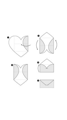 how to make an origami heart with paper - step by step instructions for