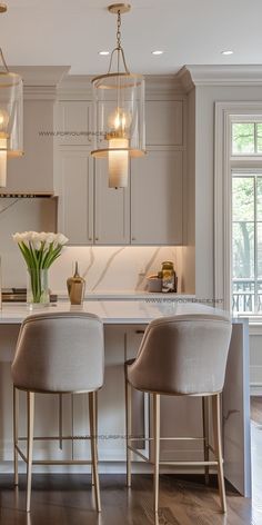 the kitchen is clean and ready to be used as a dining room or office space