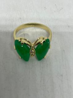 Vintage Lucky Green Nephrite Jade Gold Filled Cocktail Ring Large green nephrite jade gold filled Vintage ring, does not tarnish Size 5.75, 6, 7, 7.5, 8.75, 9.5 All rings are shipped free in the US in a nice gift box. Check out our over a THOUSAND great reviews Engraving is $4 per letter and is not always perfect depending on the piece. It can take a few days if the jeweler is busy. This is payable to Paypal Judithsltd@gmail.com Spiritual Green Open Ring, Cocktail Vintage, Vintage Cocktail Ring, Lucky Green, Nephrite Jade, Ring Photos, Green Jade, Vintage Ring, Ring Vintage