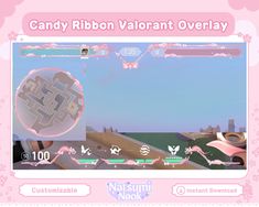 the game candy ribbon valentine's overlay