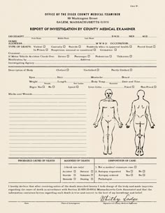 a medical claim form with an image of a man's body in the center