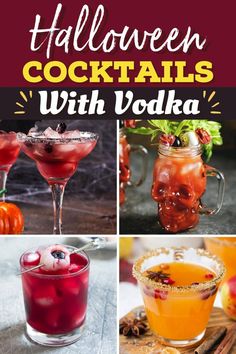 halloween cocktails with vodka and cranberry