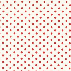 a white background with red polka dots on it