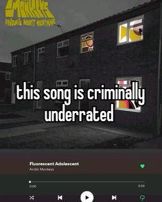 an image of a house with the words this song is crimimally underrated