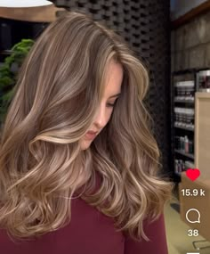 Super Light Brown Hair With Highlights, Quarter Head Highlights Brown Hair, Biscuit Hair Colour, Champagne Highlights On Brown Hair, Chai Latte Hair Color, Dark Blonde Hair Cool Tone, Light Mousy Brown Hair, Rich Bronde Haircolor