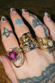 Obsessed with the Sempre//Lucy combination ✨ Marquise Engagement Rings, Festive Nails, Ring Stacks, Eclectic Jewelry, Manicure Inspiration, Forever Living, Engagement Rings Marquise, Stacking Bands, Dope Jewelry