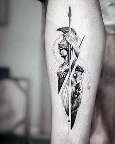 Top 100 Best Athena Tattoos For Women - Greek Goddess Design Ideas Hamburg Tattoo, Istanbul Tattoo, Statue Tattoo, Geometric Tattoo Design, Greek Tattoos