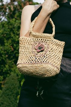 Handmade crochet bag made with 100% natural biodegradable raffia.Perfect straw basket to achieve that French it-girl look. Gorgeous elegant raffia bag, ideal design for everyday use, shopping, beach days or going out. Natural product, and truly ethically made in Europe.    Size Height - approx. 18 cm Width  - approx. 22 cm Handle drop - 12 cm   As this is 100% natural product made from plant fibres, there might be minimal variations in colour and size between individual items   Please keep the b Handmade Jute Crochet Bucket Bag, Eco-friendly Handmade Crochet Bag, Spring Beige Crochet Basket Bag, Spring Beige Basket Crochet Bag, Eco-friendly Basket Crochet Bag, Handmade Crochet Basket Bag, Handmade Beige Crochet Bag For Spring, Handmade Straw Crochet Bucket Bag, Eco-friendly Handwoven Crochet Bag For Spring