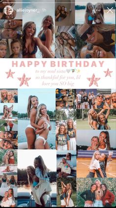 a collage of photos with the words happy birthday