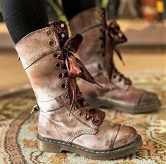 Retro Womens Mid Calf Boots Lace Up Biker Punk Military Combat Ankle Bootie Shoe | eBay Martens Outfit, Steampunk Leather, Pu Boots, Orthopedic Shoes, Chunky Heels Boots, Buckle Boots, Vintage Boots, Snow Boots Women, How To Measure