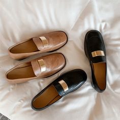 Leather Loafers for Women with Golden Metal Buckle Round Toe in Apricot/Black Workwear Faux Leather Slip-ons With Flat Heel, Classic Slip-on Loafers With Metal Pin Buckle, Classic Loafers With Metal Pin Buckle For Office, Classic Office Loafers With Metal Pin Buckle, Classic Loafers With Metal Pin Buckle For Fall, Classic Loafers With Metal Pin Buckle For Work, Classic Fall Loafers With Metal Pin Buckle, Classic Workwear Loafers With Metal Pin Buckle, Classic Faux Leather Flats For Office