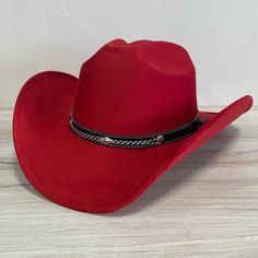 Western Cowboy Suede Hat - Women Country Adjustable Wide Brim Top Hat For Country Events, Adjustable Felt Hat For Kentucky Derby Country Events, Adjustable Short Brim Top Hat For Rodeo, Red Western Hat Bands For Kentucky Derby, Red Western Hat Band For Kentucky Derby, Red Western Fedora For Kentucky Derby, Red Western Style Hat Bands For Kentucky Derby, Adjustable Red Hat Bands For Kentucky Derby, Adjustable Fedora For Country Events