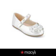 in stock Jessica Simpson Kids, Bridal Wedges, Wedding Slippers, Shoes Silver, A Beautiful Flower, Girls Shoes Kids, Sneaker Dress Shoes, Practical Design, Mary Jane Flats