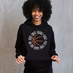 What it Takes Basketball Sweatshirt Hoodie for the Bball addict. Great gift for the basketball Player, Fan or Parent..or for yourself to share what you Love MOST!  Perfect Valentines Gift and the thing is, if you're a little late ordering...the message still applies!  (Note: Holiday delivery cannot be guaranteed.) CARE INFO - Machine wash: cold (max 30C or 90F) - Do not use bleach. - Tumble dry low. - Do not iron. - Do not dry clean.  MATERIAL  Ideal for any situation, a heavy blend crewneck swe Black Sporty Hoodie For Game Day, Black Hoodie With Team Name For Streetwear, Black Varsity Hoodie With Team Name, Black Streetwear Hoodie With Team Name, Black Hoodie With Team Name For Sports Events, Black Streetwear Sweatshirt With Team Name, Black Varsity Hoodie For Sports Events, Hoodie Outfit Winter, Winter Hoodie Outfit