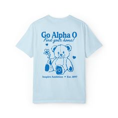 Soft, cute, and trendy, this Alpha Omicron Pi sorority t-shirt will quickly become your go-to cozy shirt! Printed on a heavyweight, soft, comfy unisex comfort colors t-shirt, a perfect casual tee for lounging!LISTING IS FOR ALPHA OMICRON PI. Please be sure you are ordering for your correct Sorority.We print on high quality, soft, & heavyweight materials, sustainably made and printed in the US.♥ SIZING ♥Unisex Sizing-For a more feminine, fitted look we recommend getting your size.For a more overs Teddy Bear Sorority, Kappa Delta Shirts, Sigma Delta Tau, Delta Sorority, Delta Phi Epsilon, Alpha Gamma Delta, Kappa Kappa Gamma, Sorority Tshirts, Kappa Alpha Theta